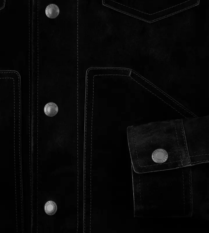 CASHMERE SUEDE WESTERN JACKET BLACK online